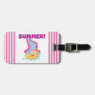 Blonde Girl Summer Luggage Tag