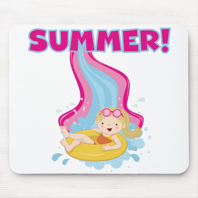 Blonde Girl Summer Mouse Pad (Front)