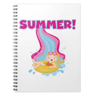 Blonde Girl Summer Notebook