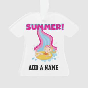 Blonde Girl Summer Ornament