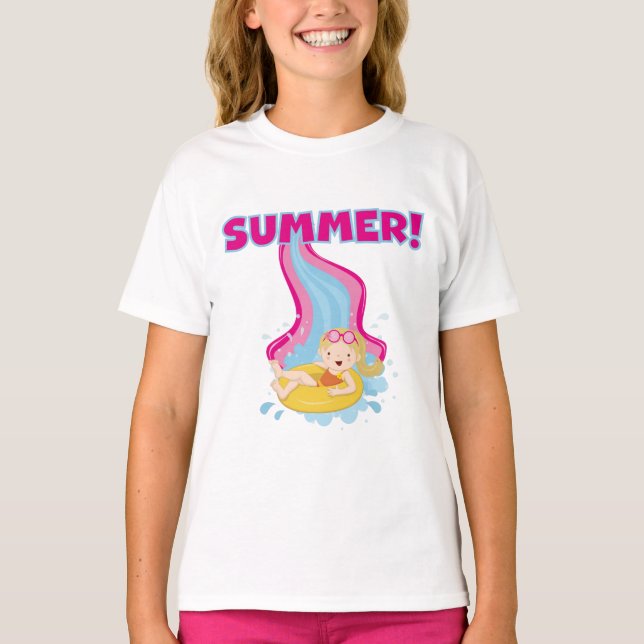Blonde Girl Summer T-Shirt (Front)