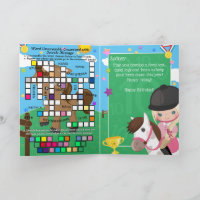 Blonde Girls Equestrian Secret Message Birthday
