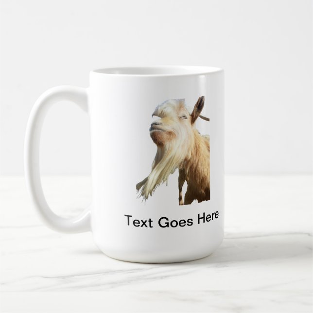 Blonde Goat Long Beard Goofy Hair Right-Handed Coffee Mug (Left)