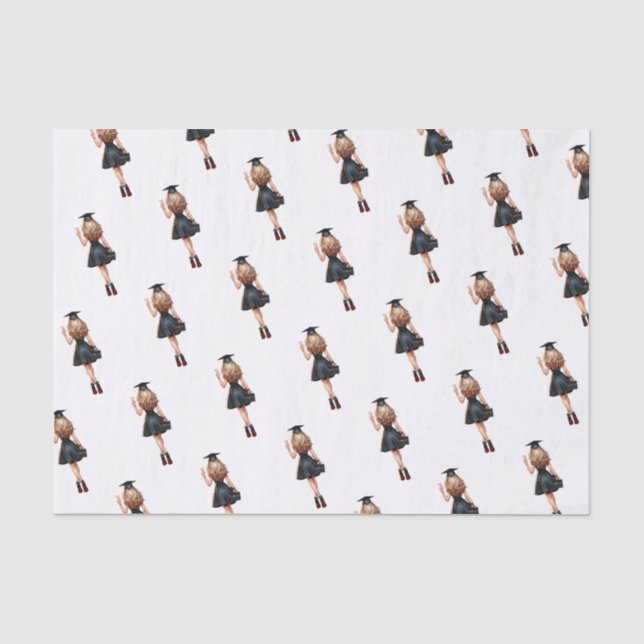 Blonde Graduate 'I Did It!' Tissue Paper  (Front)