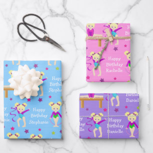 Blonde Gymnast Wrapping Paper Sheets