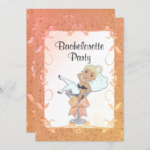 Blonde Haired Bachelorette Party Invitation