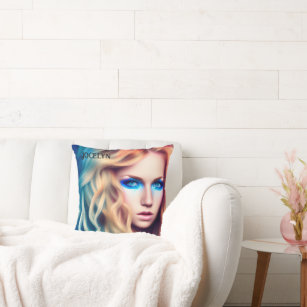 Blonde Haired Blue Eyed Bombshell   Throw Pillow