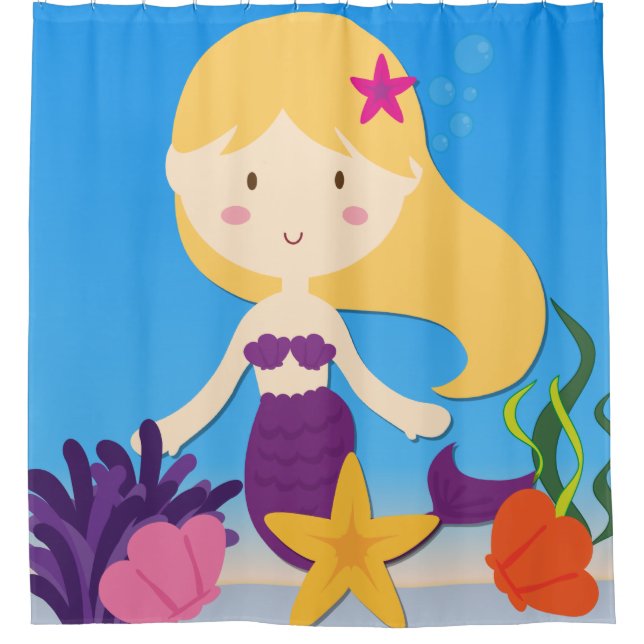 Blonde Haired Mermaid in the Under Sea Ocean (Front)