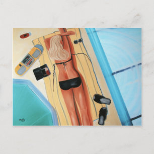 Blonde in Black Postcard