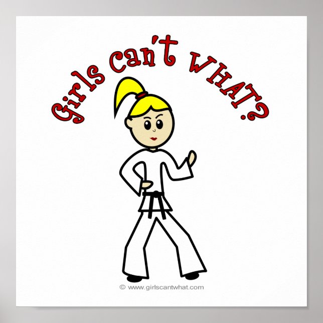 Blonde Karate Girl Poster (Front)