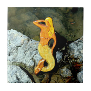 blonde lookout mermaid tile