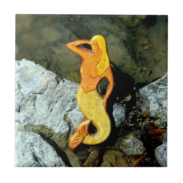 blonde lookout mermaid tile (Front)