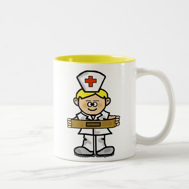 Blonde Male Nurse Mug to Customize (Right)