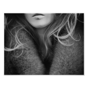 Blonde Mannequin in Black and White Photo Print