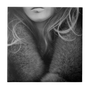 Blonde Mannequin in Black and White Tile