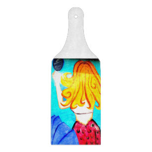 blonde mermaid cutting board