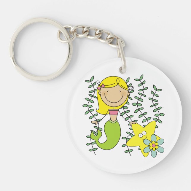 Blonde Mermaid Keychain (Front)
