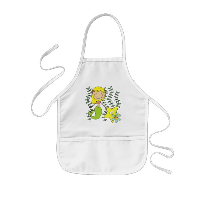 Blonde Mermaid Kids Apron (Front)