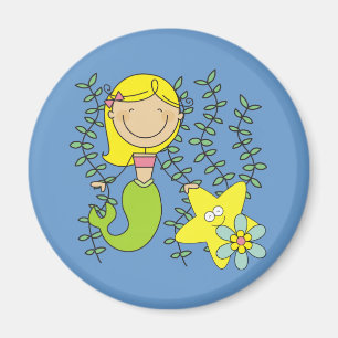 Blonde Mermaid Magnet