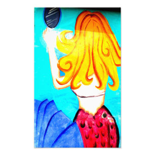 blonde mermaid photo print