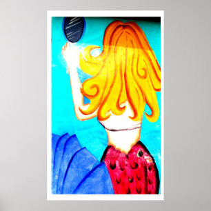 blonde mermaid poster