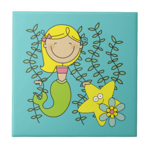 Blonde Mermaid Tile