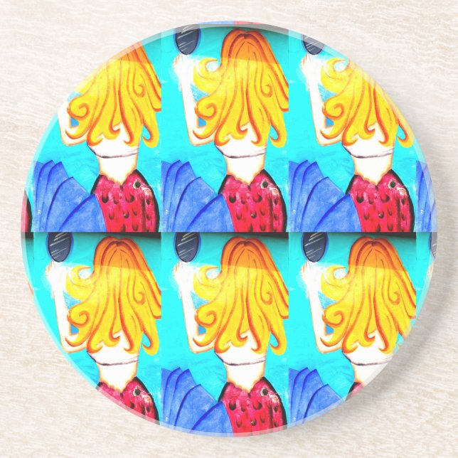 blonde mermaids coaster (Front)