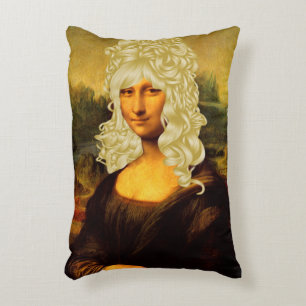 Blonde Mona Lisa Accent Pillow
