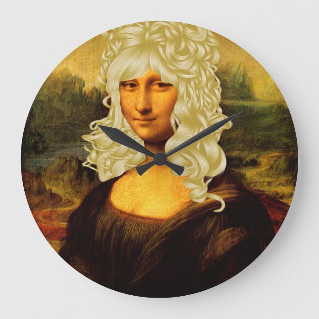 Blonde Mona Lisa Large Clock (Front)