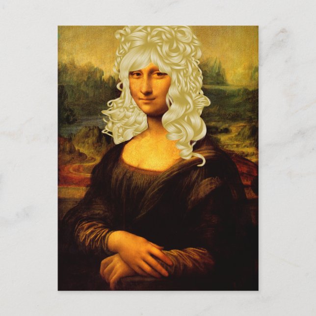 Blonde Mona Lisa Postcard (Front)