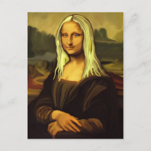 Blonde Mona Lisa Postcard