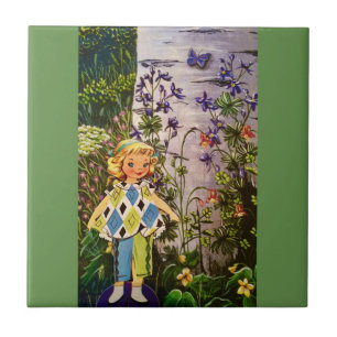 Blonde Nature Hiker Tile