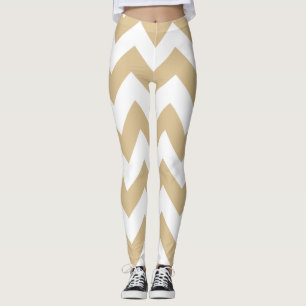 Blonde Neutral Chevrons Leggings
