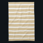 Blonde Neutral Stripes Kitchen Towel<br><div class="desc">Horizontal stripe patterns in a warm neutral colour palette.</div>