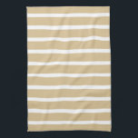 Blonde Neutral Stripes Kitchen Towel<br><div class="desc">Horizontal stripe patterns in a warm neutral colour palette.</div>