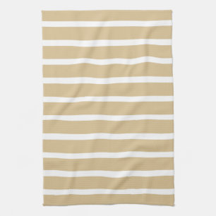 Blonde Neutral Stripes Kitchen Towel