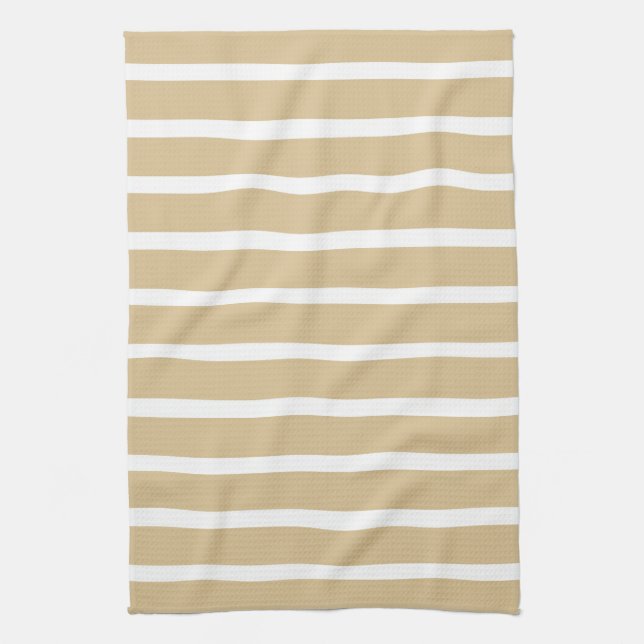 Blonde Neutral Stripes Kitchen Towel (Vertical)