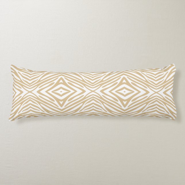 Blonde Neutral Zebra Body Pillow (Front)