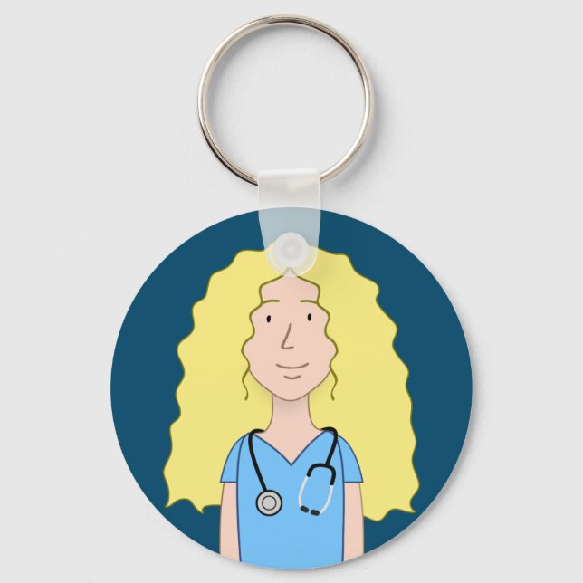Blonde Nurse Keychain (Front)