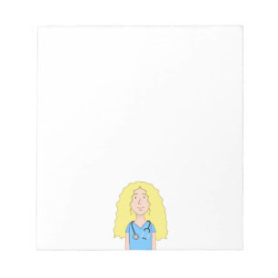 Blonde Nurse Notepad