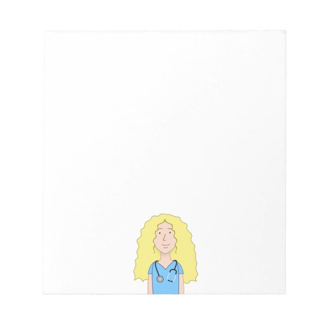 Blonde Nurse Notepad (Front)