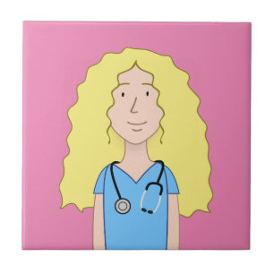 Blonde Nurse Tile