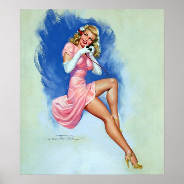 Blonde on Telephone Poster (Front)