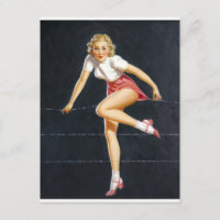 Blonde on Wire Pin Up
