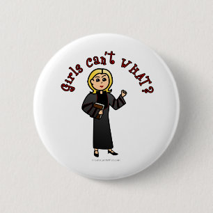 Blonde Pastor Girl 2 Inch Round Button