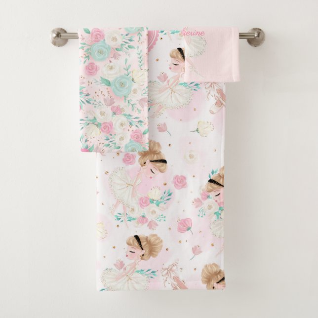 Blonde personnalisée Ballerina Pink Floral (En situation)