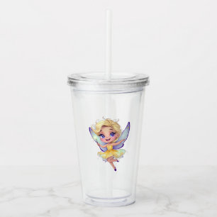 Blonde Pixie Fairy Acrylic Tumbler