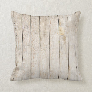 Blonde Plankes de Bois Lancer Oreiller