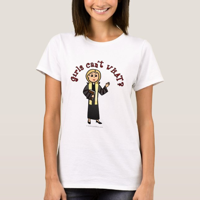 Blonde Preacher Girl T-Shirt (Front)