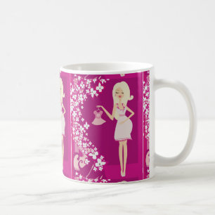 blonde pregnant woman coffee mug